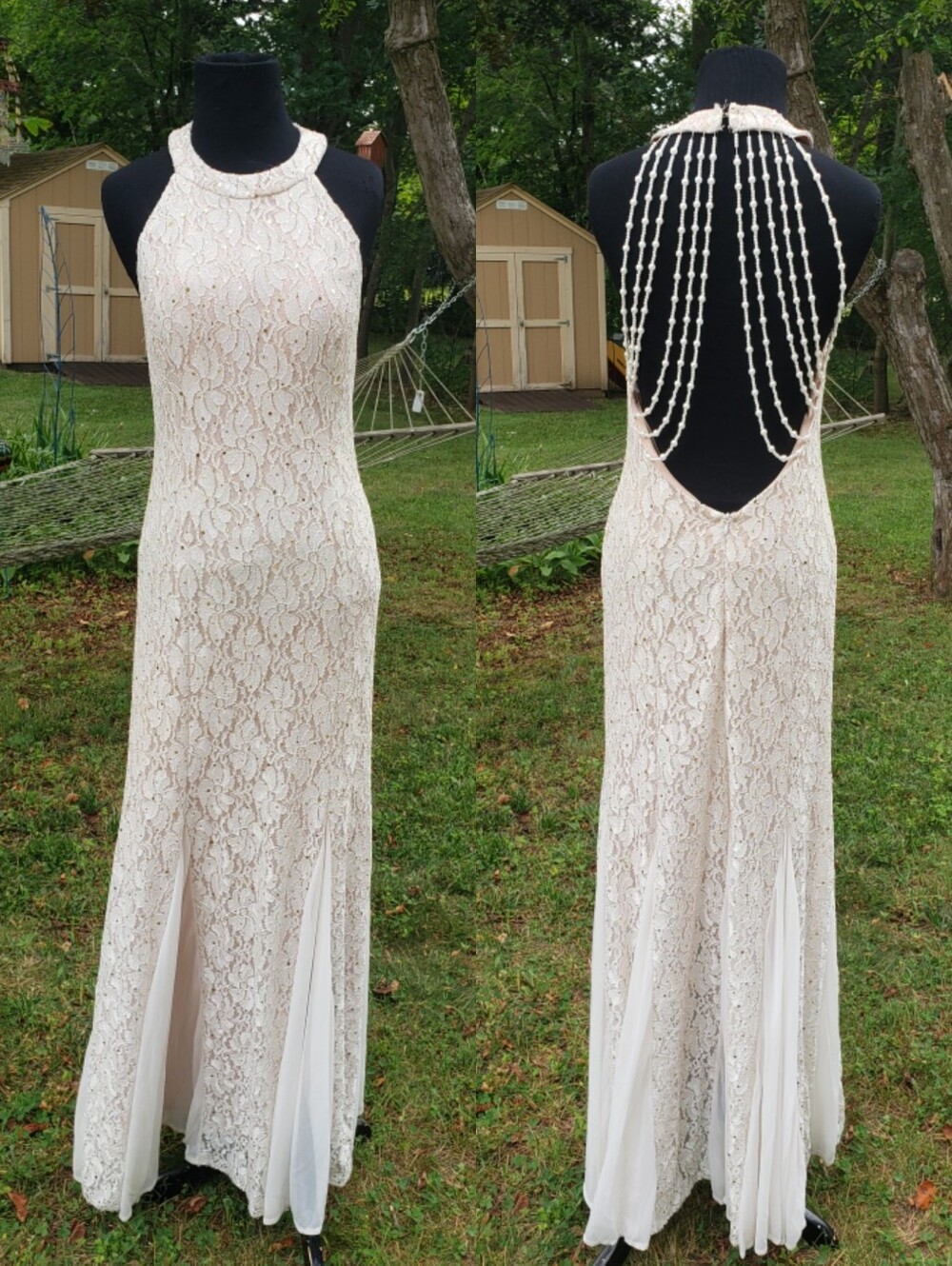 Pearl Lace Formal Dress